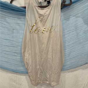 Victoria's Secret Cream/white Tank Top with Gold 'Love' Accent